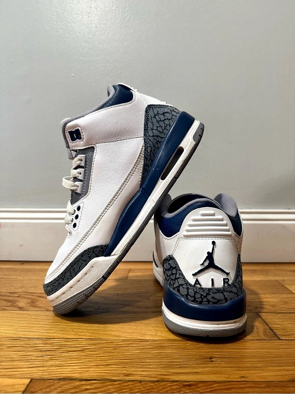 Jordan Air Jordan 3 Retro Sneakers White & Blue Boys US 6Y